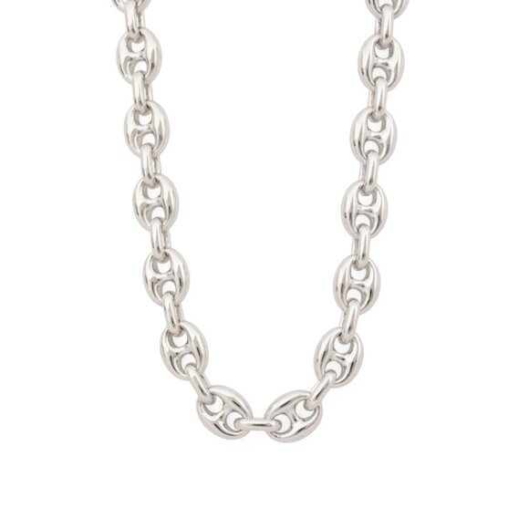 MILOR GOLD white gold Made In Italy 14kt White Gold Marine Link Chain Necklace - Picture 1 of 2